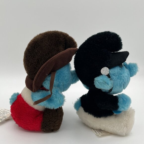 Vintage Smurfs Plush Lot Papa Cowboy Police Baby 1981–1983 Ganz Applause Peyo - Picture 16 of 16